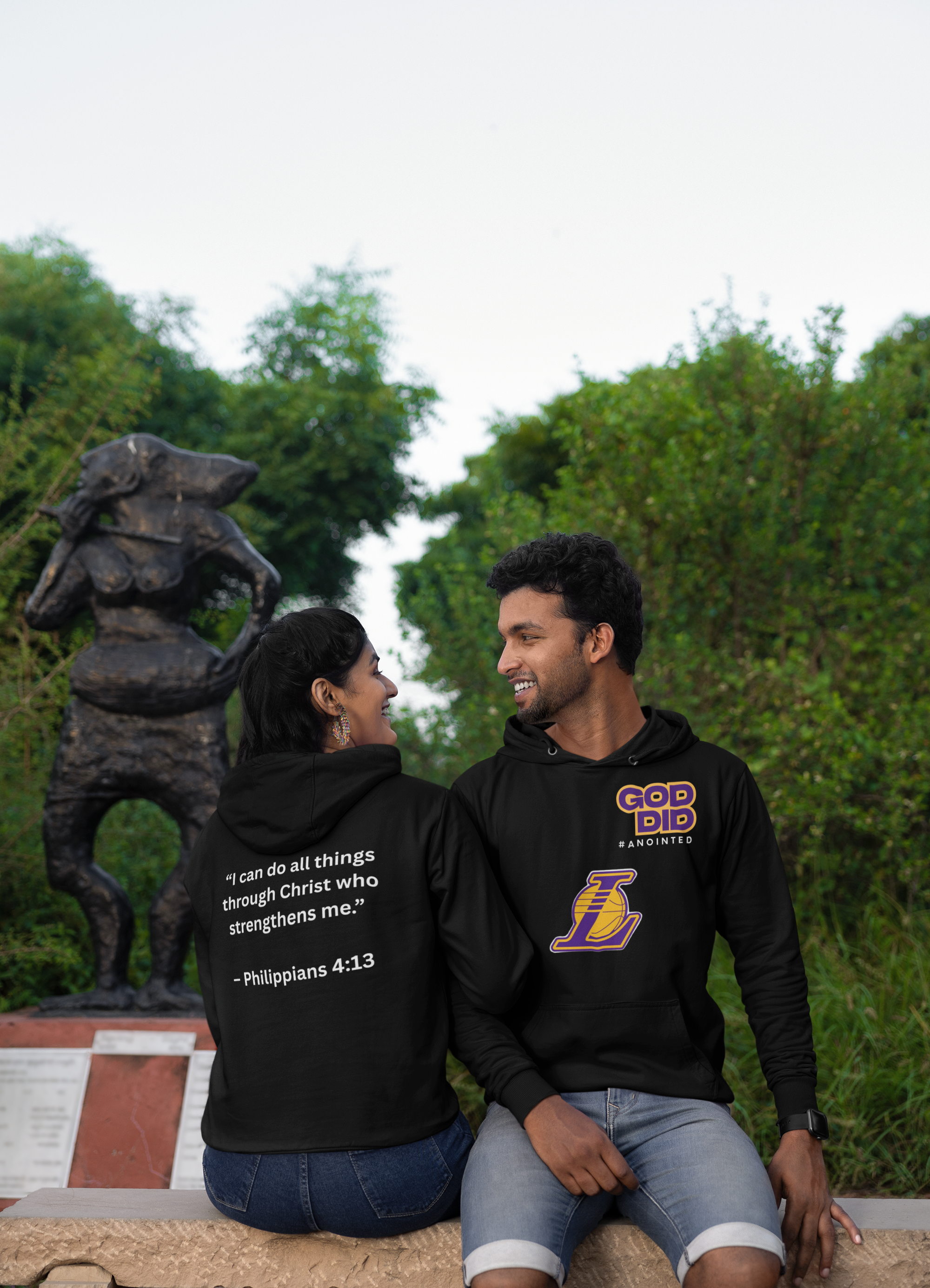 🏀"God Did" Lakers Anointed Hoodie | Faith & Hoops Collection 🙏