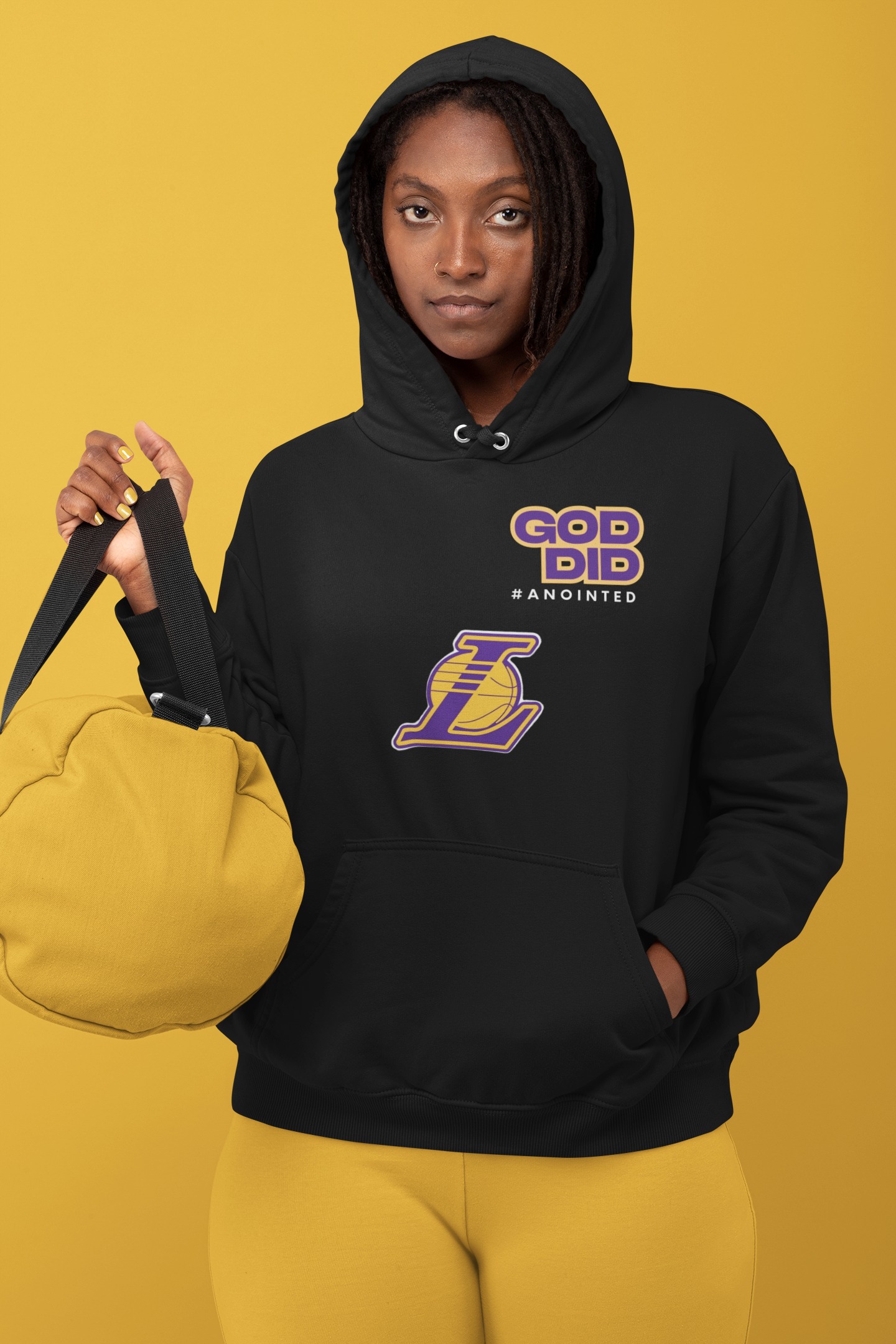 🏀"God Did" Lakers Anointed Hoodie | Faith & Hoops Collection 🙏