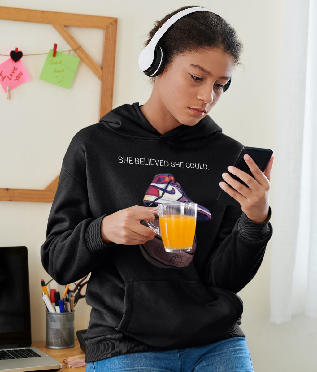 🏀"She Believed She Could" Caitlin Clark Faith Hoodie 🙏🏀